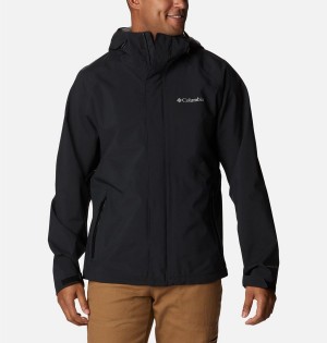 Columbia Earth Explorer Shell Men's Rain Jacket Black | ETQKMX-790