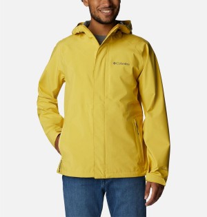 Columbia Earth Explorer Shell Men's Rain Jacket Yellow | BSGZTE-204