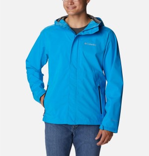 Columbia Earth Explorer Shell Men's Rain Jacket Blue | JBSADI-608