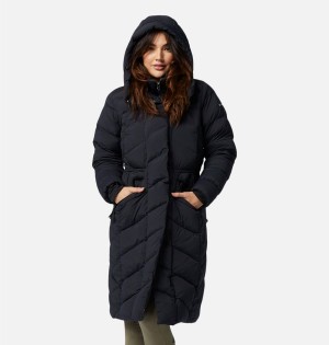 Columbia Ember Springs Long Down Women's Coats Black | DHMEJW-903