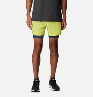 Columbia Endless Trail 2-in-1 Men's Shorts Green | ZDQTIF-139