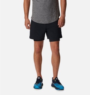 Columbia Endless Trail 2-in-1 Men's Shorts Black | KVDHZN-245