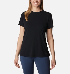 Columbia Endless Trail Running Tech Women's T-Shirt Black | ERJXFY-632
