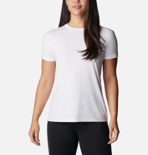 Columbia Endless Trail Running Tech Women's T-Shirt White | DCNEOG-350