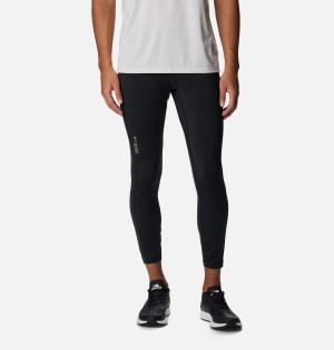 Columbia Endless Trail Running Tights Men's Pants Black | GQIRPU-763