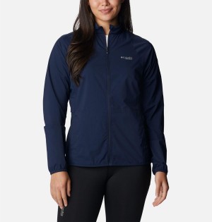 Columbia Endless Trail Wind Shell Jacket Women's Windbreaker Navy | XMHGPR-785