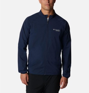 Columbia Endless Trail Wind Shell Jacket Men's Windbreaker Navy | RECXIG-728