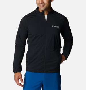Columbia Endless Trail Wind Shell Jacket Men's Windbreaker Black | HMKZTW-048