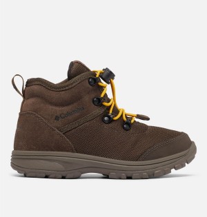 Columbia Fairbanks Mid Kids' Boots Brown | JTGVNK-276