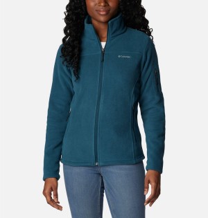 Columbia Fast Trek II Women's Fleece Jacket Turquoise | QVGEFU-674