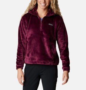 Columbia Fire Side Fleece Hoodie Women's Pullover Coral | SADITF-391