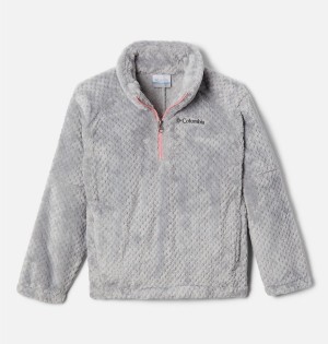 Columbia Fire Side II Half-Zip Sherpa Kids' Fleece Grey | GXYZMO-473
