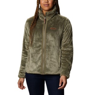 Columbia Fire Side II Sherpa Full Zip Women's Fleece Jacket Green | HYTXSA-569