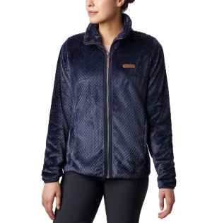 Columbia Fire Side II Sherpa Full Zip Women's Fleece Jacket Navy | DROLWS-148