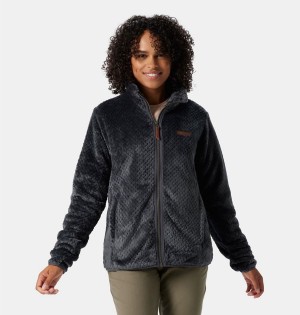 Columbia Fire Side II Sherpa Full Zip Women's Fleece Jacket Black | IEJUDQ-309