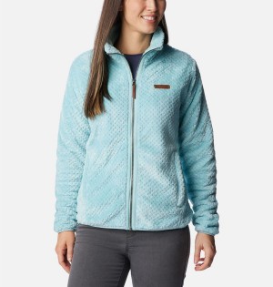 Columbia Fire Side II Sherpa Full Zip Women's Fleece Jacket Turquoise | VZUOGR-107