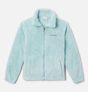 Columbia Fire Side Sherpa Kids' Jacket Turquoise | WHJGSQ-768