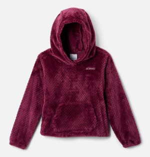 Columbia Fire Side Sherpa Pullover Kids' Hoodie Coral | VIEFGS-625
