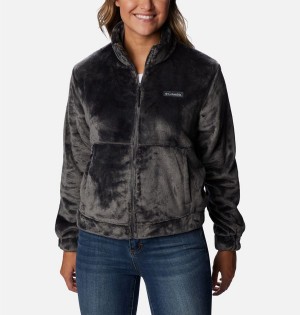 Columbia Fireside Full Zip Women's Fleece Jacket Black | ZGMTXH-835