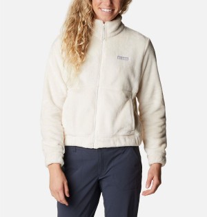 Columbia Fireside Full Zip Women's Fleece Jacket White | OIMFWX-270