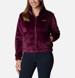 Columbia Fireside Full Zip Women's Fleece Jacket Purple | BSNXLG-316
