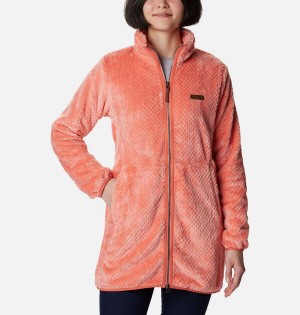 Columbia Fireside Long Full Zip Women's Fleece Jacket Coral | TGPRIQ-971