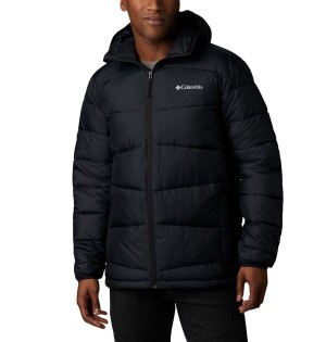Columbia Fivemile Butte Hooded Insulated Men's Puffer Jacket Black | XVJRMZ-634