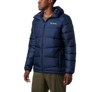 Columbia Fivemile Butte Hooded Insulated Men's Puffer Jacket Navy | VJPCKU-973