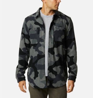 Columbia Flare Gun Fleece Over Men's Shirt Black | LFICDN-782