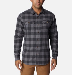Columbia Flare Gun Stretch Flannel Men's Shirt Grey | XEPQLD-281