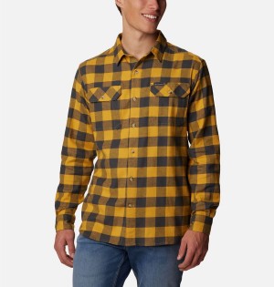 Columbia Flare Gun Stretch Flannel Men's Shirt Yellow | PVYCFD-140