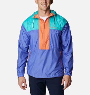 Columbia Flash Challenger Anorak Jacket Men's Windbreaker Purple | DKPFWQ-246
