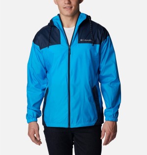 Columbia Flash Challenger Jacket Men's Windbreaker Blue | VIHWYM-460