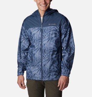 Columbia Flash Challenger Novelty Jacket Men's Windbreaker Blue | KOXFVE-472
