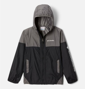 Columbia Flash Challenger Windbreaker Kids' Jacket Black | RYIFMS-419