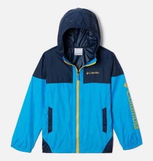 Columbia Flash Challenger Windbreaker Kids' Jacket Blue | KCJMNA-482