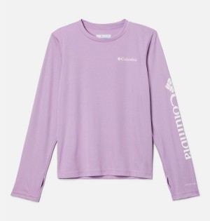 Columbia Fork Stream Long Sleeve Kids' T-Shirt Purple | UGQOCT-651