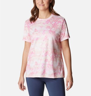Columbia Fork Stream Women's T-Shirt Pink | RDJZSF-748