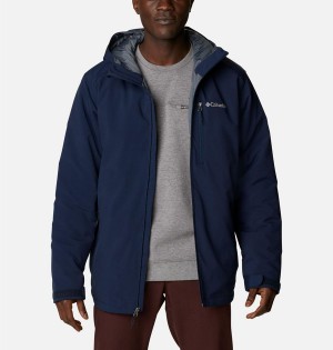 Columbia Gate Racer Softshell Insulated Men's Puffer Jacket Navy | IXRMPF-720