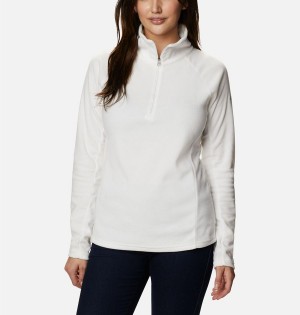 Columbia Glacial IV Half Zip Fleece Women's Pullover White | DZPTHV-370