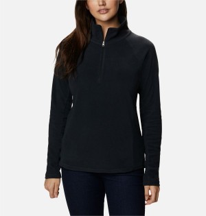 Columbia Glacial IV Half Zip Fleece Women's Pullover Black | LMYQCD-437