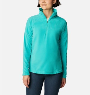 Columbia Glacial IV Half Zip Fleece Women's Pullover Turquoise | LZVKGB-069