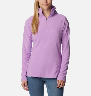 Columbia Glacial IV Half Zip Fleece Women's Pullover Purple | VQFAZH-468