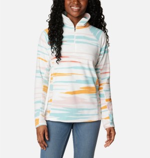 Columbia Glacial IV Print Half Zip Women's Pullover White | MCFOTI-280