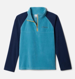 Columbia Glacial Quarter Zip Pullover Kids' Fleece Navy | IBGNQH-726