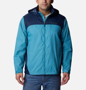 Columbia Glennaker Lake Men's Rain Jacket Blue | BTWYFK-976