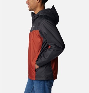 Columbia Glennaker Sherpa Lined Men's Rain Jacket Red | REWKHM-671