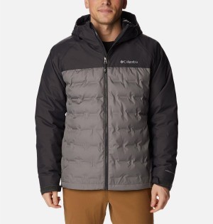 Columbia Grand Trek II Hooded Insulated Men's Puffer Jacket Grey | NHXSVI-297