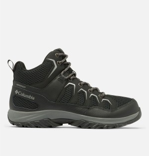 Columbia Granite Trail Mid Waterproof Men's Hiking Shoes Black | QMLUXW-584