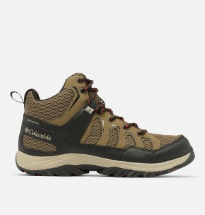 Columbia Granite Trail Mid Waterproof Men's Hiking Shoes Olive | ZNSVFA-567